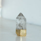 Gold Gilded Clear Quartz Standing Point