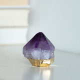 Gold Gilded Amethyst Standing Point