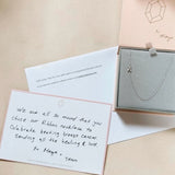 14k Gold Asymmetrical Charm Necklace - Pavé Ribbon