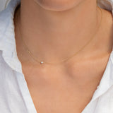 Monogram Necklace with Birthstone - Opal