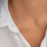 Monogram Necklace with Birthstone - Pink Tourmaline