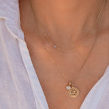 Monogram Necklace with Birthstone - Tanzanite