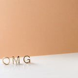 14K Gold Letter Stud
