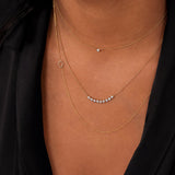 14k Gold Asymmetrical Letter Necklace - O