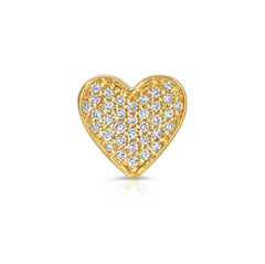 Pavé Charm Stud - Heart