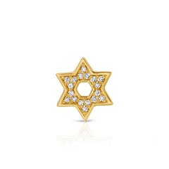 Pavé Charm Stud - Star of David