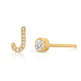 Pavé Monogram Earring Set