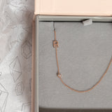 Monogram Necklace with Diamond Rose Gold