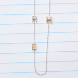 Custom Mixed Gold Necklace - 3 Letters
