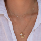 Monogram Necklace with Birthstone - Tanzanite