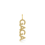 Pavé Nameplate Pendant - Gaga
