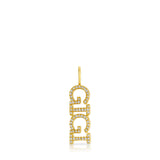 Pavé Nameplate Pendant - Gigi