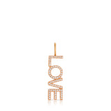 Pavé Nameplate Pendant - LOVE