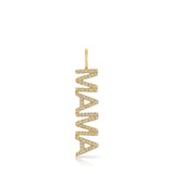 Pavé Nameplate Pendant - MAMA
