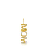 Pavé Nameplate Pendant - Mom