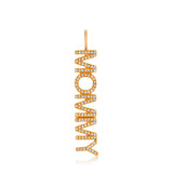 Pavé Nameplate Pendant - MOMMY
