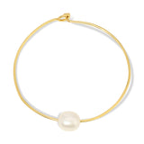 Baroque White Pearl Bangle