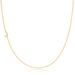 Pavé Diamond Initial Necklace by Maya Brenner – J in 14K Yellow Gold on a Cable Chain