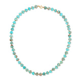 An Endless Summer Necklace - Sea + Sky on a white background.