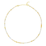 An Endless Summer Necklace - Saint-Tropez on a white background. 