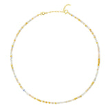 An Endless Summer Necklace - Saint-Tropez on a white background. 