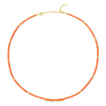 An Endless Summer Necklace - Mykonos on a white background. 