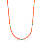An Endless Summer Necklace - Calypso on a white background. 