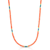 An Endless Summer Necklace - Calypso on a white background. 