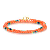 An Endless Summer Necklace - Calypso on a white background. 