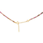 The back of an Endless Summer Necklace - Coral Reef on a white background. 