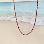An Endless Summer Necklace - Coral Reef with the beach as a background. 