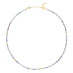 An Endless Summer Necklace - Blue Lagoon on a white background. 
