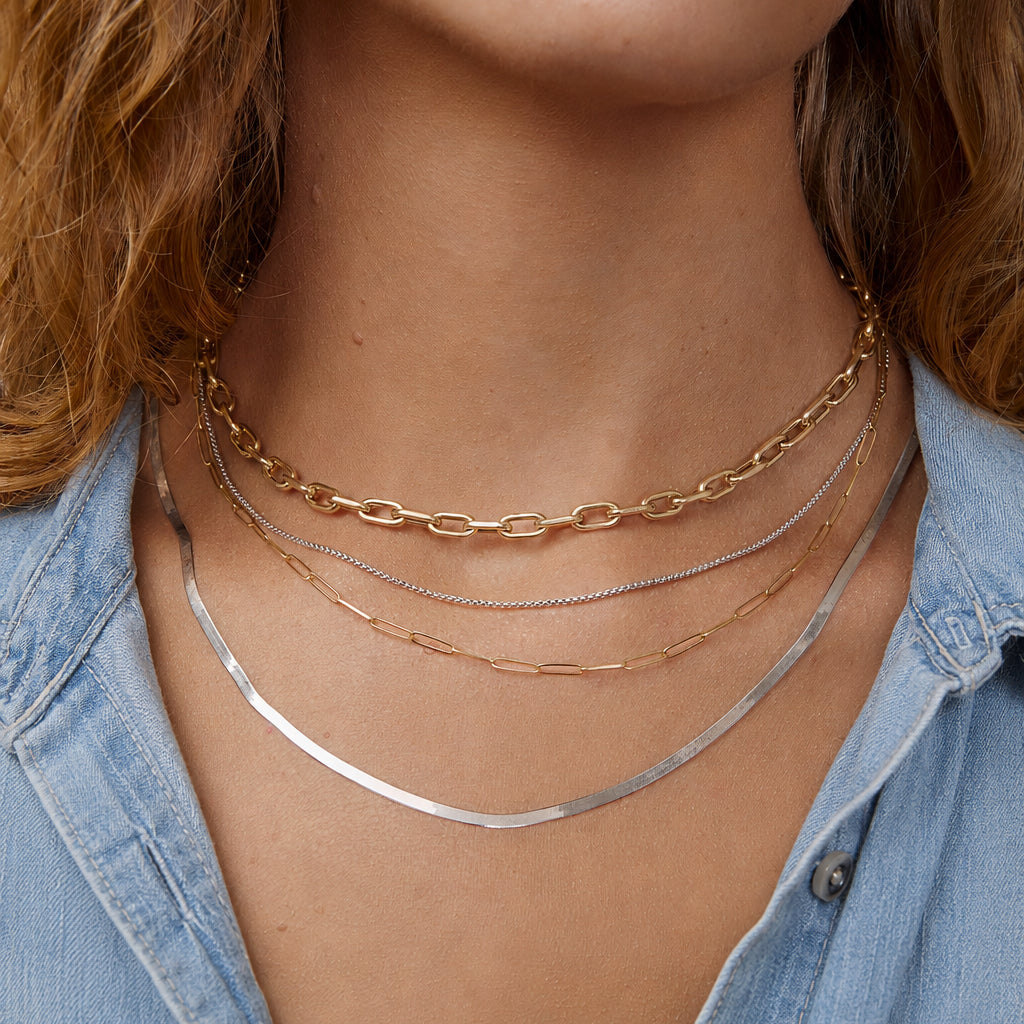 Element Long Link Chain Necklace | 14k Gold | Maya Brenner