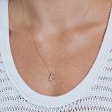 14K Diamond Awareness Ribbon Charm