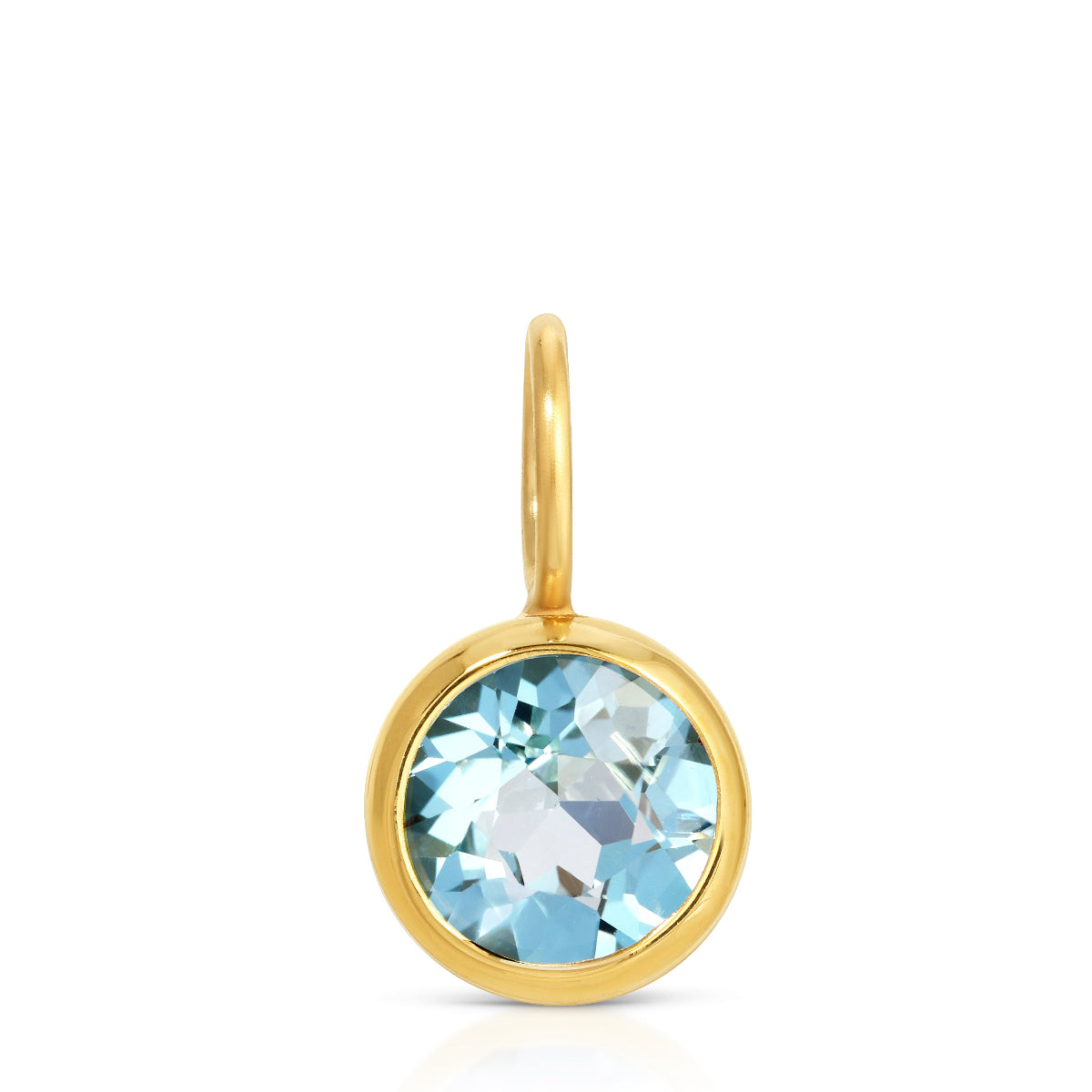 A Color Pop Pendant in Light Blue (Aquamarine) on a white background. 