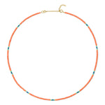 An Endless Summer Necklace - Calypso on a white background. 