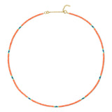 An Endless Summer Necklace - Calypso on a white background. 