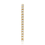 A Down the Line Earring in yellow gold on a white background. 