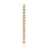 A Down the Line Earring in yellow gold on a white background. 