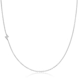 14k Gold Asymmetrical Charm Necklace - Diamond Pavé Lightning Bolt