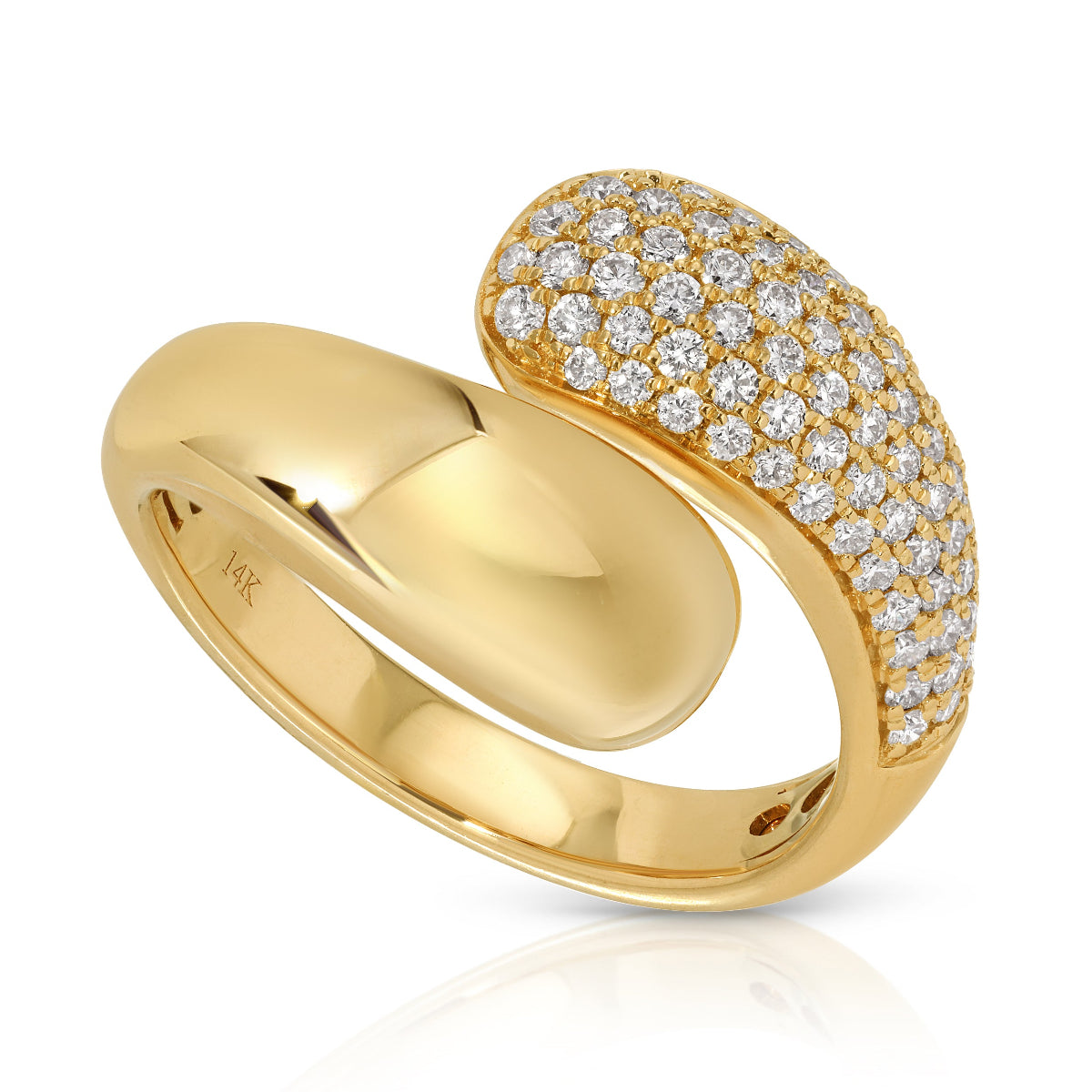 A Make it a Double Ring in yellow gold on a white background. 