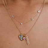 Pavé Nameplate Pendant - MAMA