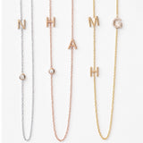 Custom Mixed Gold Necklace - 2 Letters