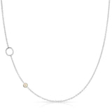 Monogram Necklace with Birthstone - Opal