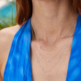 Monogram Necklace with Diamond White Gold