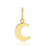 14K Crescent Moon Pendant Charm