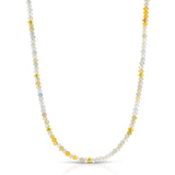 An Endless Summer Necklace - Saint-Tropez on a white background. 