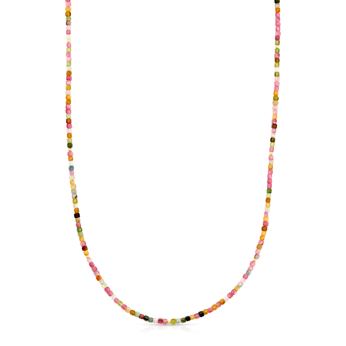 An Endless Summer Necklace - Coral Reef on a white background. 