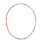 An Endless Summer Necklace - Coral Reef on a white background. 