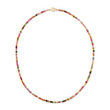 An Endless Summer Necklace - Coral Reef on a white background. 